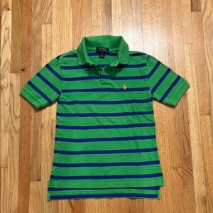 Polo by Ralph Lauren Green and Blue Striped Polo Shirt